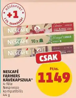 PENNY NESCAFÉ Farmers Kávékapszula ajánlat