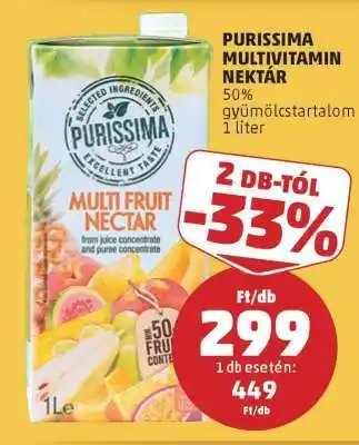PENNY PURISSIMA MULTIVITAMIN NEKTÁR ajánlat