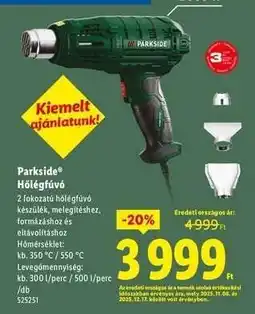 Lidl PARKSIDE Hőlégfúvó ajánlat
