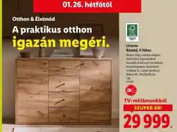 Lidl Livarno Komód, 4 fiókos ajánlat