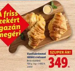Lidl Vaníliakrémmel töltött croissant ajánlat