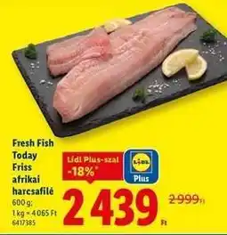Lidl FRESH FISH TODAY Friss, afrikai harcsafilé ajánlat