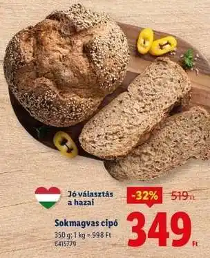 Lidl Sokmagvas cipó ajánlat