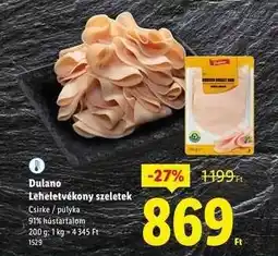 Lidl DULANO Leheletvékony szeletek ajánlat