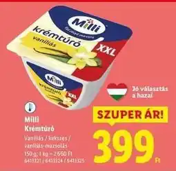 Lidl MILLI﻿﻿ Krémtúró ajánlat