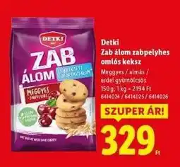 Lidl DETKI Zab álom zabpelyhes omlós keksz ajánlat