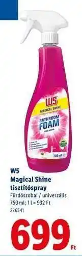 Lidl W5 Magical Shine tisztítóspray ajánlat