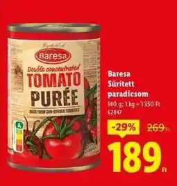 Lidl Baresa Sűrített paradicsom ajánlat