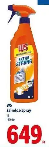 Lidl W5 Zsíroldó spray ajánlat
