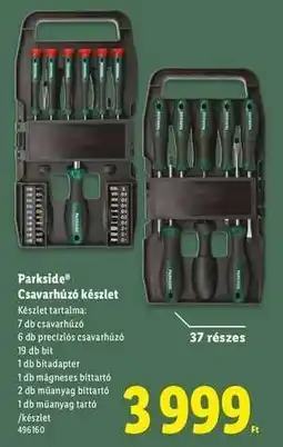 Lidl PARKSIDE Csavarhúzó készlet ajánlat