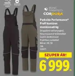 Lidl PARKSIDE PERFORMANCE Profi kantáros munkásnadrág ajánlat