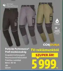 Lidl Parkside Performance Profi munkásnadrág ajánlat