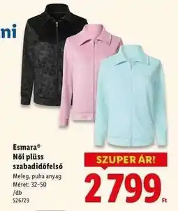 Lidl Esmara Női plüss szabadidőfelső ajánlat
