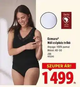 Lidl ESMARA Női csipkés trikó ajánlat