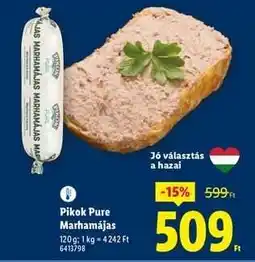 Lidl PIKOK PURE Marhamájas ajánlat
