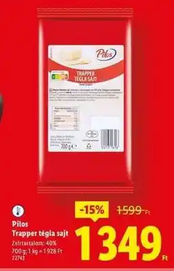 Lidl Pilos Trapper tégla sajt ajánlat