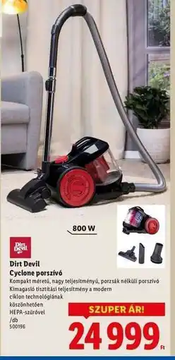 Lidl DIRT DEVIL Cyclone porszívó ajánlat