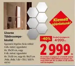 Lidl Livarno Tükörcsempe-készlet ajánlat