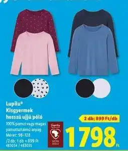 Lidl Lupilu Kisgyermek hosszú ujjú póló ajánlat