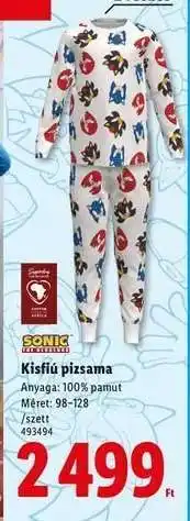 Lidl Kisfiú pizsama ajánlat