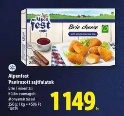 Lidl Alpenfest Panírozott sajtfalatok ajánlat