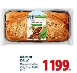 Lidl Alpenfest Kalács ajánlat
