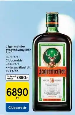 Tesco Jägermeister gyógynövénylikőr ajánlat