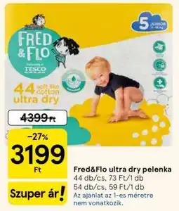 Tesco Fred&Flo ultra dry pelenka ajánlat