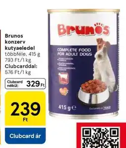 Tesco Brunos konzerv kutyaeledel ajánlat