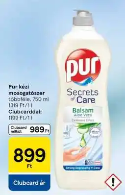 Tesco Pur kézi mosogatószer ajánlat