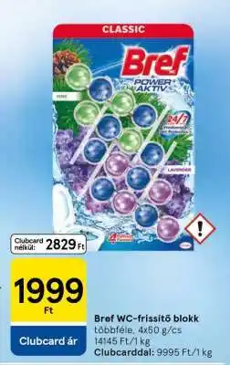 Tesco Bref WC-frissítő blokk ajánlat
