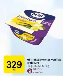 Tesco Milli laktózmentes vaníliás krémtúró ajánlat