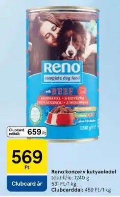 Tesco Reno konzerv kutyaeledel ajánlat