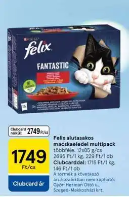 Tesco Felix alutasakos macskaeledel multipack ajánlat