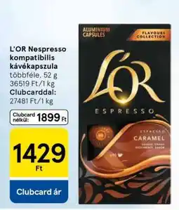 Tesco L'OR Nespresso kompatibilis kávékapszula ajánlat