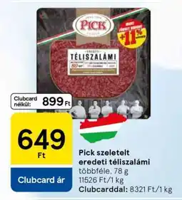 Tesco Pick szeletelt eredeti téliszalámi ajánlat