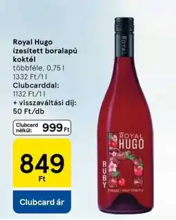 Tesco Royal Hugo ízesített boralapú koktél ajánlat