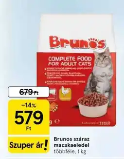 Tesco Brunos száraz macskaeledel ajánlat