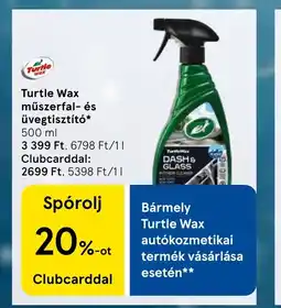 Tesco Turtle Wax műszerfal- és üvegtisztító ajánlat