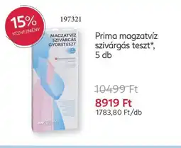 Rossmann Prima magzatvíz szivárgás teszt ajánlat