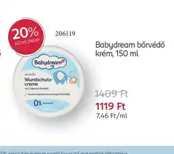 Rossmann Babydream bőrvédő krém ajánlat