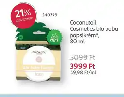 Rossmann Coconut oil Cosmetics popsikrém ajánlat