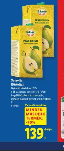 Lidl Solevita Körteital ajánlat