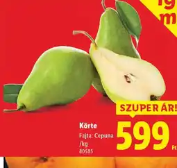Lidl Körte ajánlat