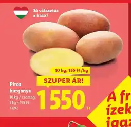 Lidl Piros burgonya ajánlat