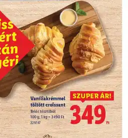 Lidl Vaníliakrémmel töltött croissant ajánlat
