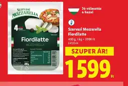 Lidl Szarvasi Mozzarella Fiordilatte ajánlat