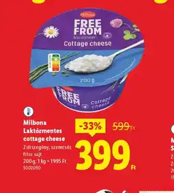 Lidl Milbona Laktzmentes cottage cheese ajánlat