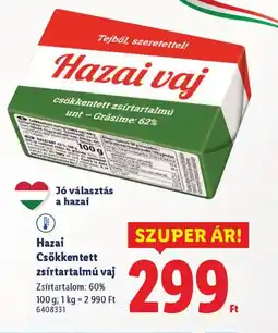 Lidl Hazai Csökkentett zsírtartalmú vaj ajánlat
