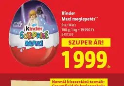 Lidl Kinder Maxi meglepetés ajánlat